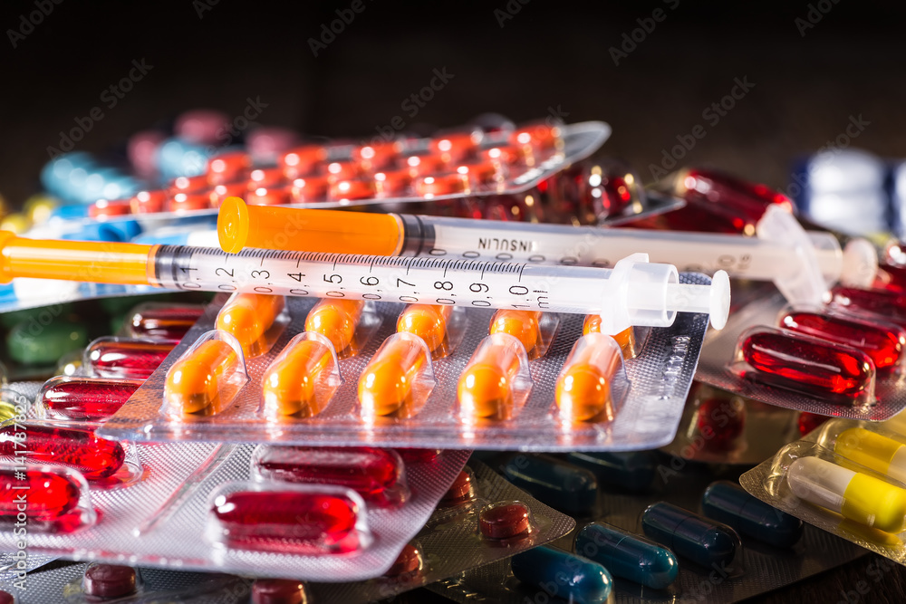 Variety of medicines and drugs Variety of medicines and drugs