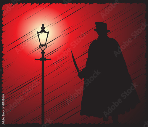 Jack The Ripper In The Light Scribble Grunged
