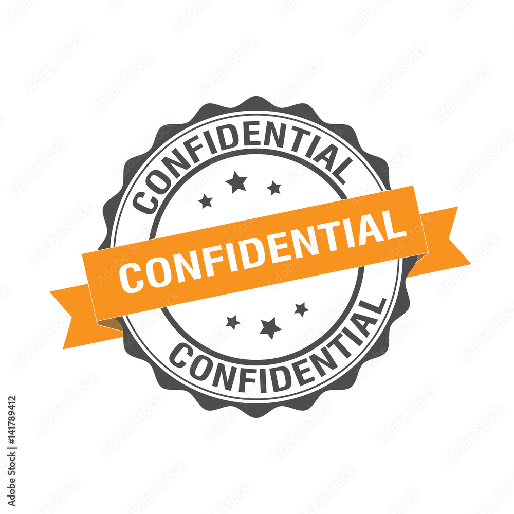 Fototapeta premium Confidential stamp illustration