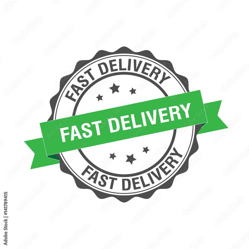 Obraz premium Fast delivery stamp illustration