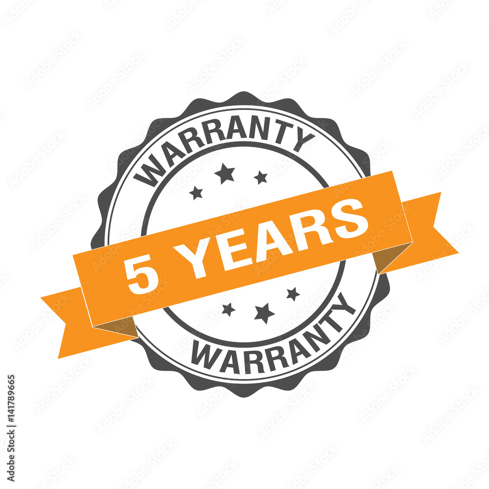 Obraz premium 5 Years Warranty stamp illustration