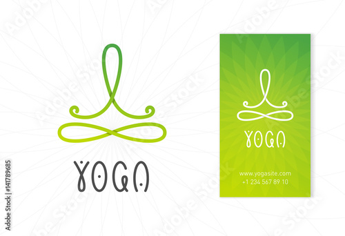 Yoga studio logo design template