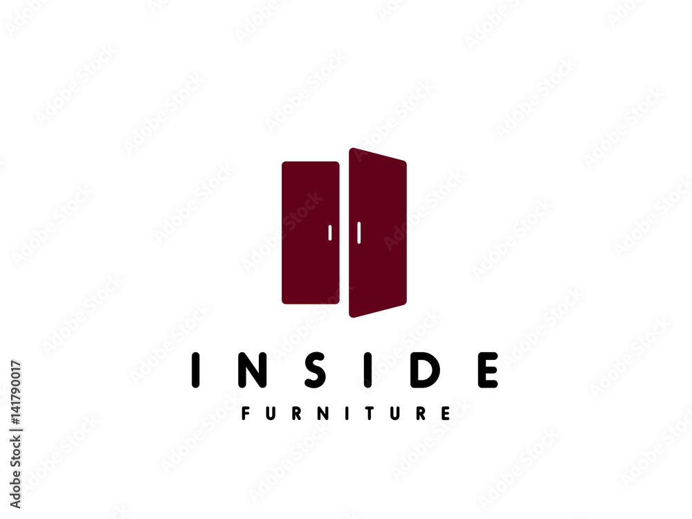 Modern minimalistic furniture logo template Modern minimalistic furniture logo template