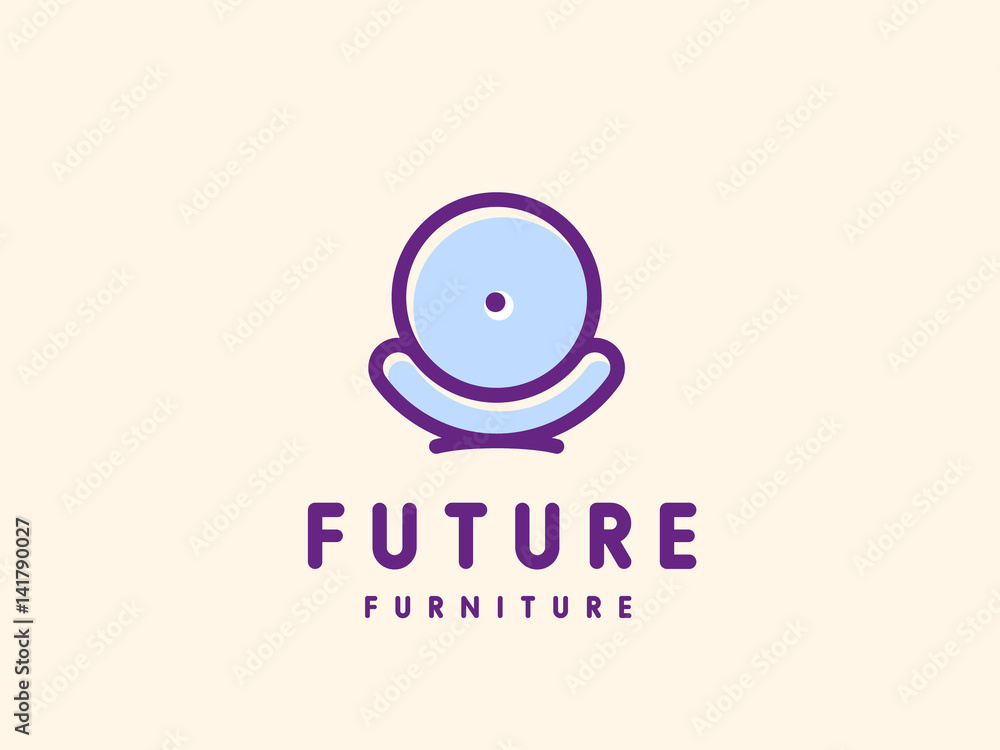 Fototapeta premium Modern minimalistic furniture logo template