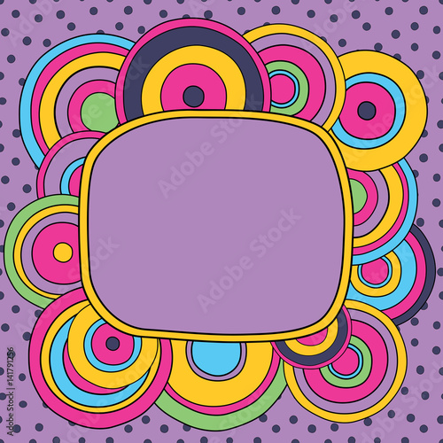 Frame with a place for your text, psychedelic design style