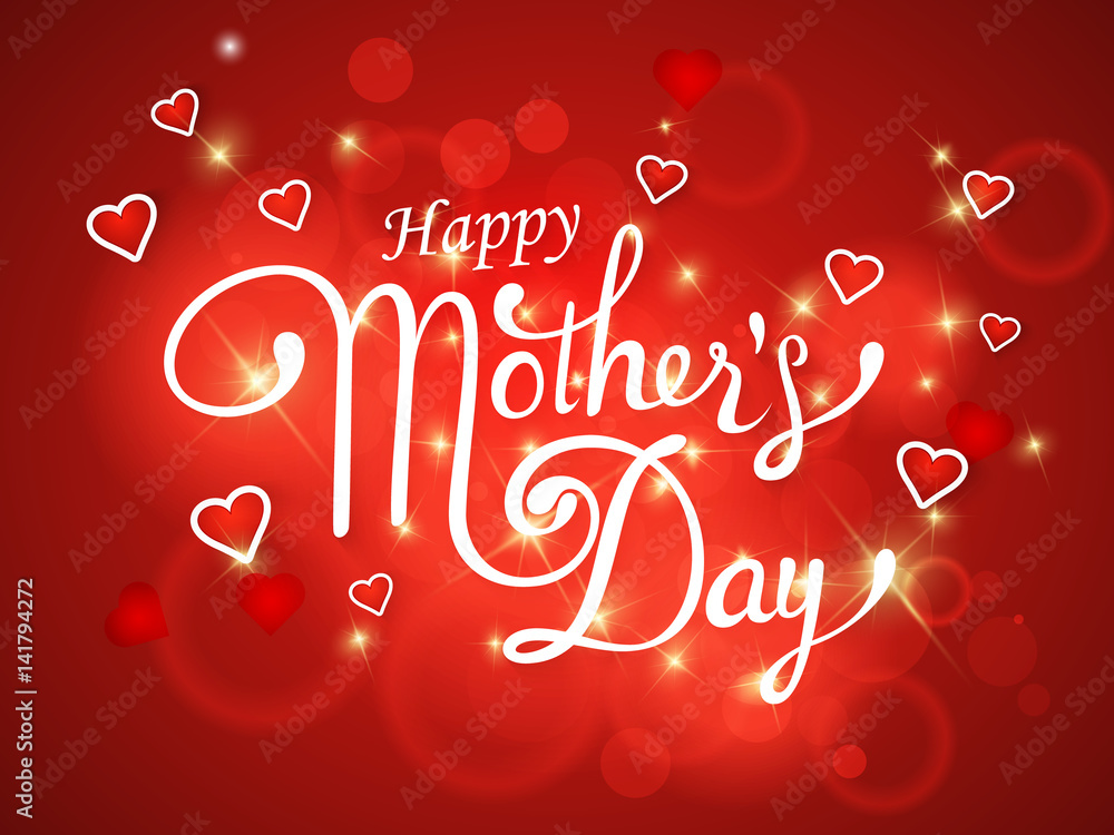Happy Mother's Day hand drawn lattering. Calligraphy Inscription. Vector illustration Happy Mother's Day hand drawn lattering. Calligraphy Inscription. Vector illustration