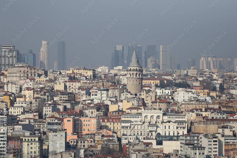 Galata Tower in Istanbul City