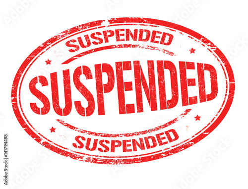 Suspended sign or stamp