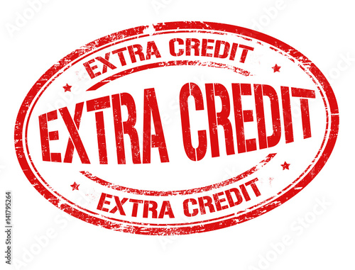 Extra credit sign or stamp