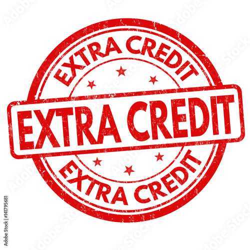 Extra credit sign or stamp