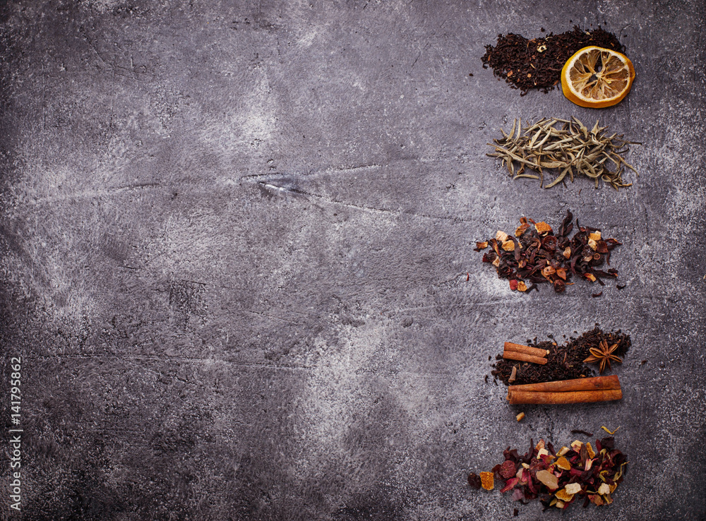 Various kinds of dry tea Various kinds of dry tea
