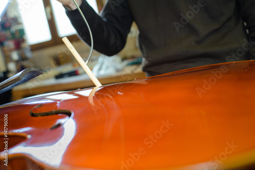 Fotografie Closeup of musical instrument manufacture