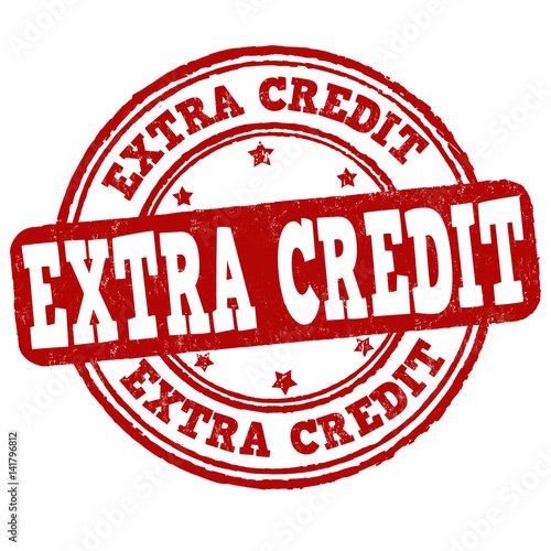 Extra credit sign or stamp