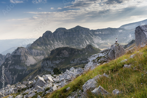 Europe, Italy, Veneto, Belluno. Landscape on the Piazza del Diavolo, Vette Feltrine. Dolomites, Belluno Dolomiti National Park photo