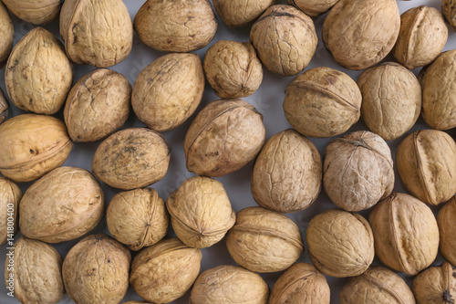 walnuts on a white background