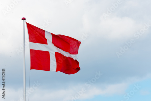 danebrog - flying danish flag