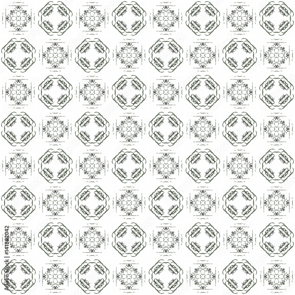 Seamless texture with 3D rendering abstract fractal dark green pattern Seamless texture with 3D rendering abstract fractal dark green pattern