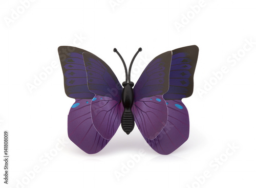 Beautiful purple butterfly on a white background © Elena