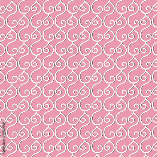 a pattern of swirls in white