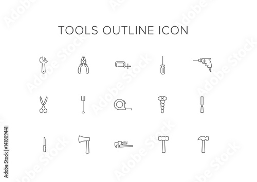 Tools outline icon