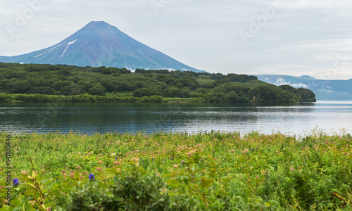 Ilyinsky stratovolcano near Kurile Lake. photo