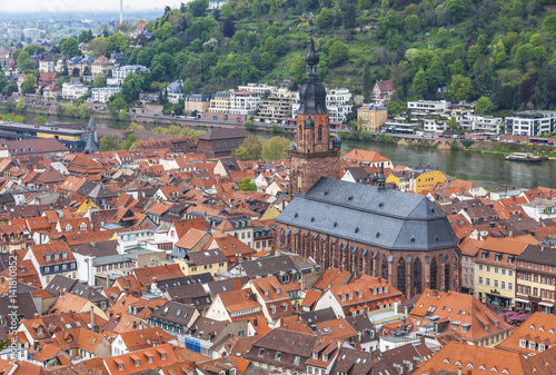 Aerial view of Heidelberg city, Germany photo