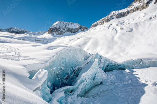 Pisgana glacier at Narcanello valley, Adamello group, Lombardy, Italy photo