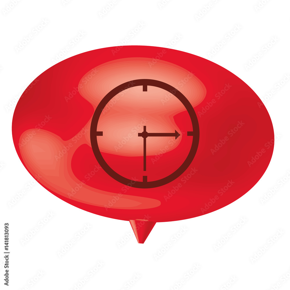 red bubble clock icon, vector illustration design red bubble clock icon, vector illustration design