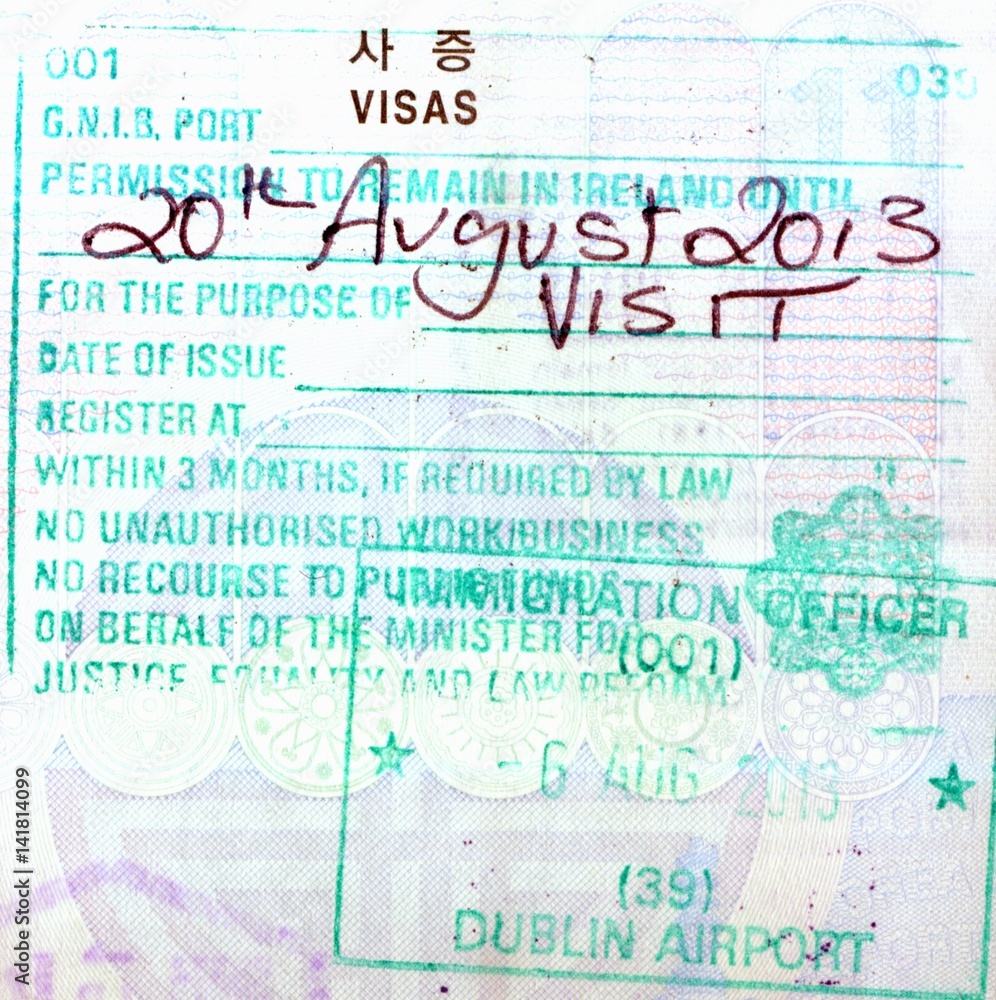 Dublin Airport, Ireland, Passport Stamp