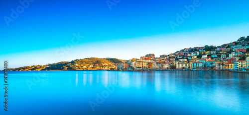 Foto Porto Santo Stefano panoramic view of seafront
