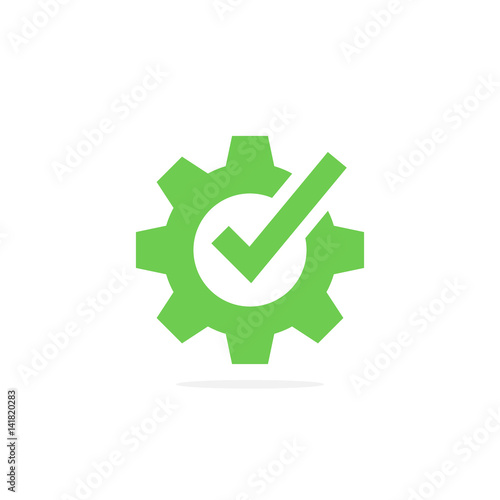 Technical Gear Icon With Check Mark