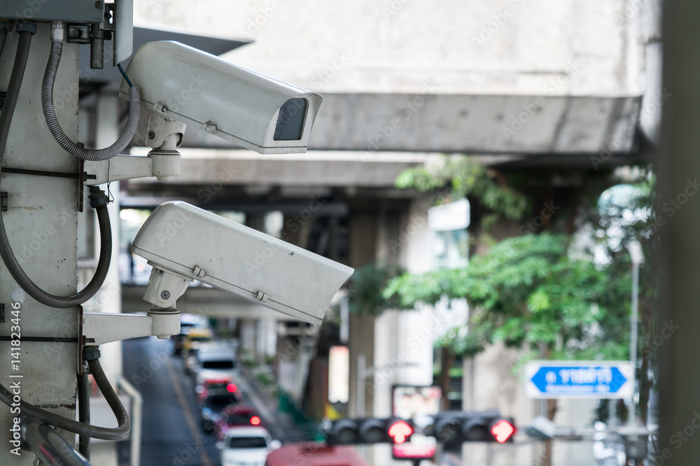 CCTV Camera surveillance on the big city