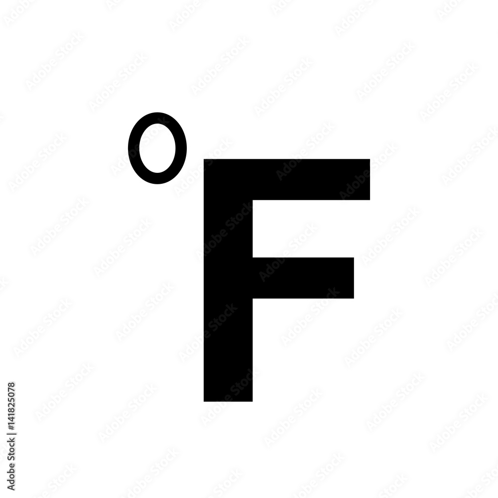 fahrenheit symbol temperature isolated vector fahrenheit symbol temperature isolated vector