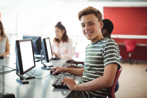 Student using computer in classroom © WavebreakMediaMicro