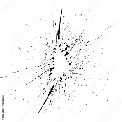 Abstract artistic paint splashes black and white. Ink splashes background. Black and white texture.