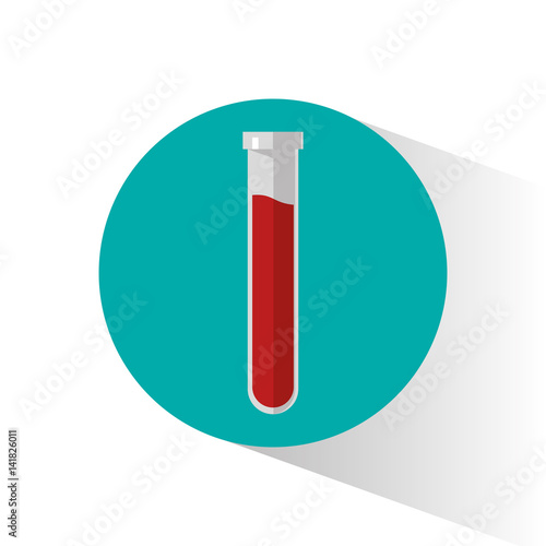 test tube blood research image vector illustration eps 10