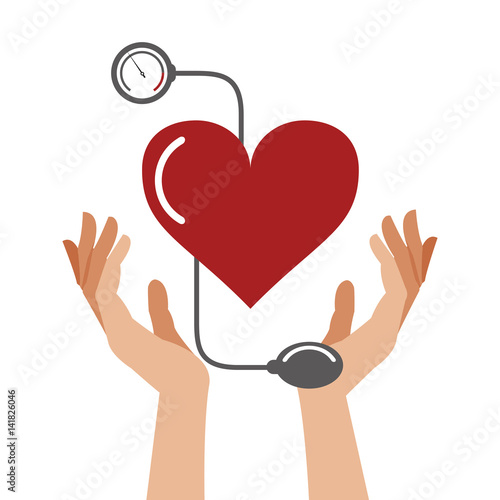 heart pressure healthcare symbol vector illustration eps 10