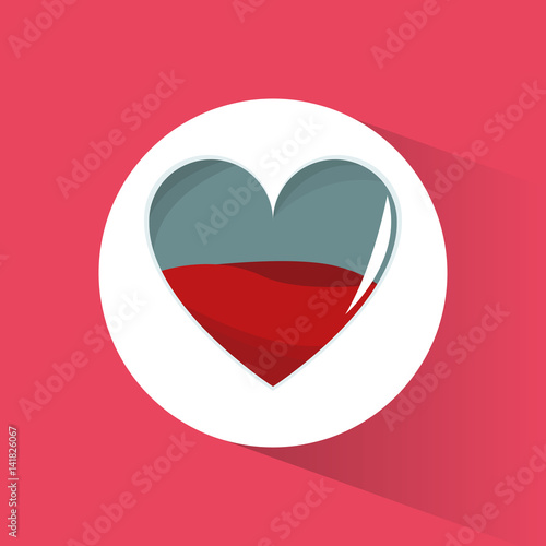 blood heart health symbol vector illustration eps 10