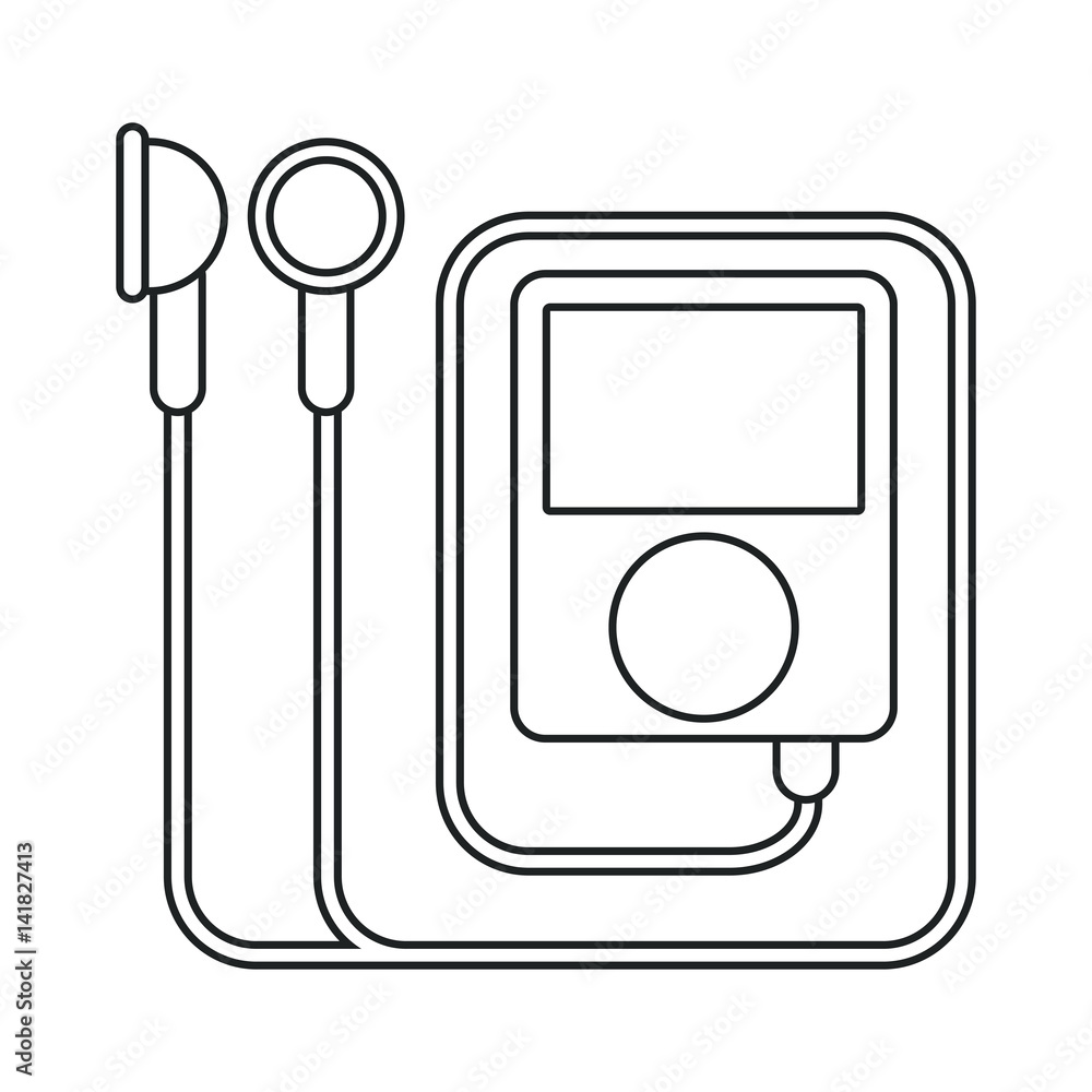 mp3 music gym outline vector illustration eps 10 mp3 music gym outline vector illustration eps 10