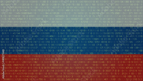 Russian Hackers Abstract Technology Background. Computer Code. Vector Illustration.