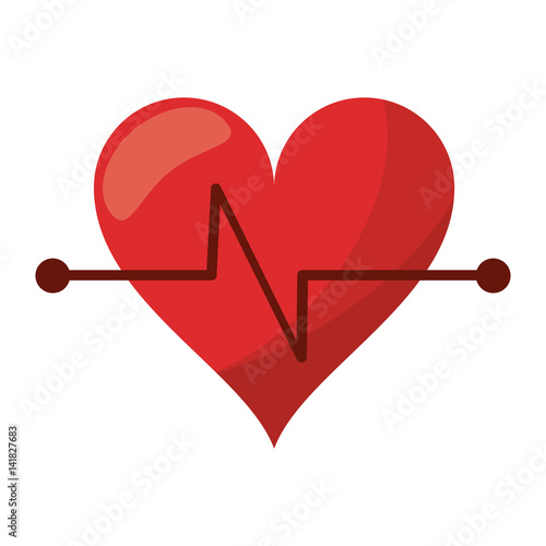 heart beat fitness symbol vector illustration eps 10