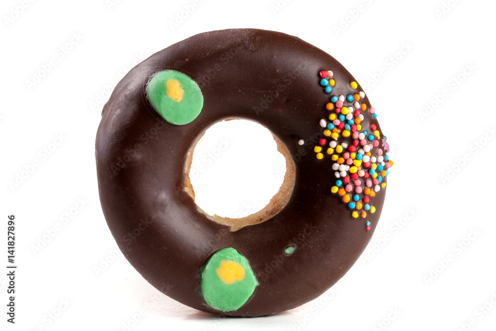 one glazed donut isolated on white background one glazed donut isolated on white background