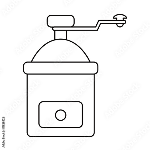 coffee grinder manual image outline vector illustration eps 10