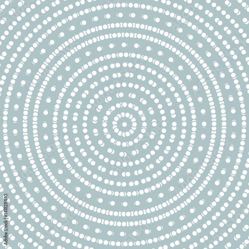 Geometric modern vector light blue and white pattern. Fine ornament with dotted elements. Geometric abstract pattern