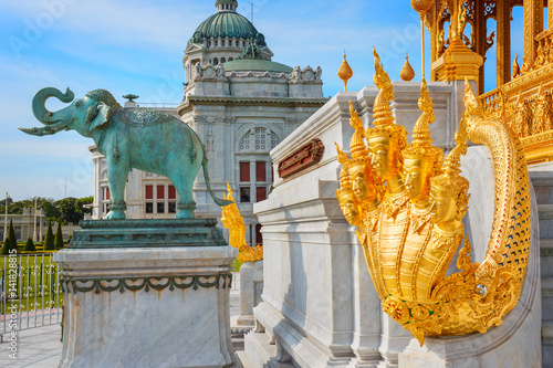 Ananta Samakhom Throne Hall with Barom Mangalanusarani Pavillian at the Royal Dusit Palace in Bangkok, Thailand photo