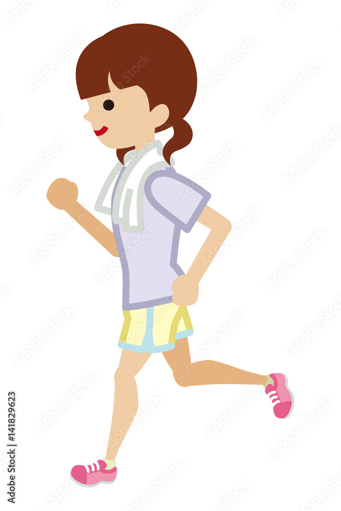 Running Teenage girl Running Teenage girl