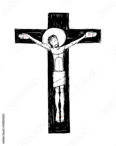 Jesus Christ at the Cross illustration