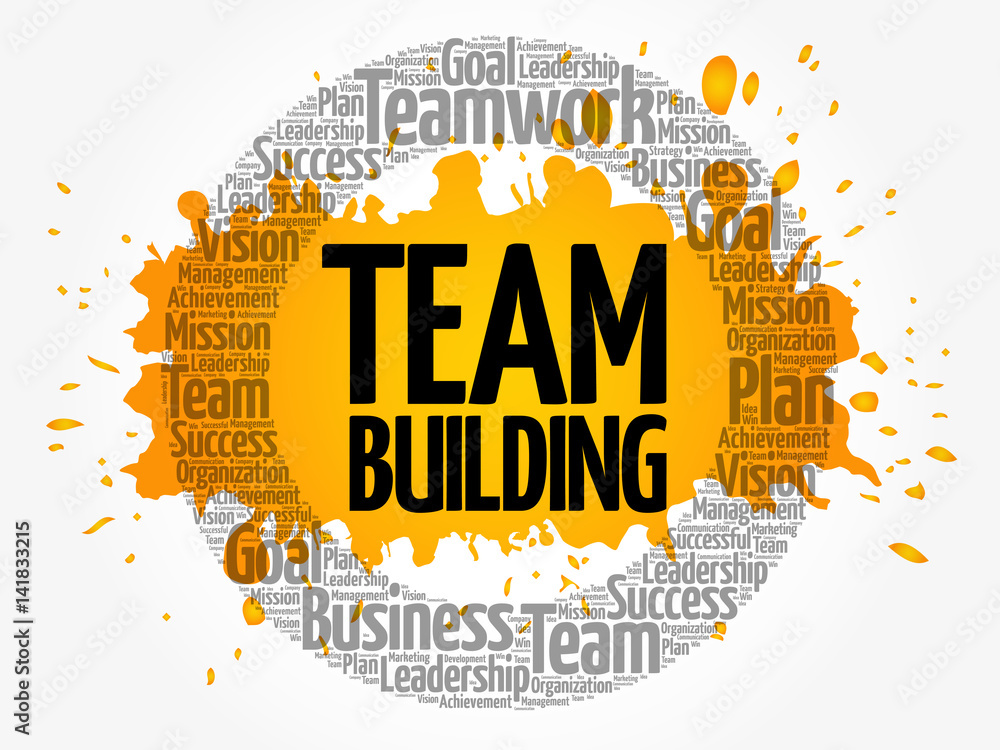 Team Building circle word cloud, business concept Stock Vector Adobe