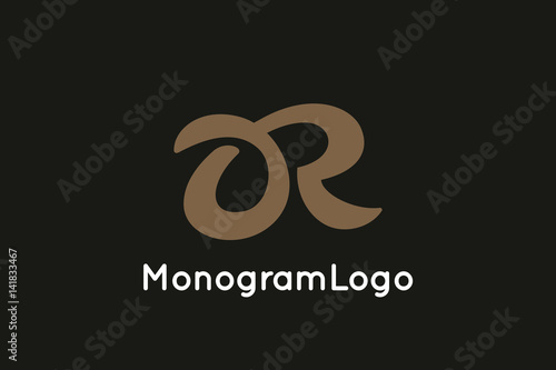 Letter A and R Monogram Logo Design Vector