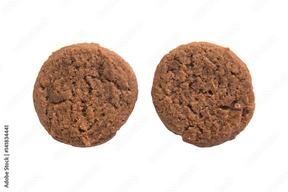 Chocolate chip cookie isolated on white background. Chocolate chip cookie isolated on white background.
